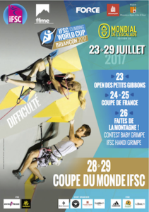 28ème mondial de l'escalade, du 23 au 29 juillet 2017.